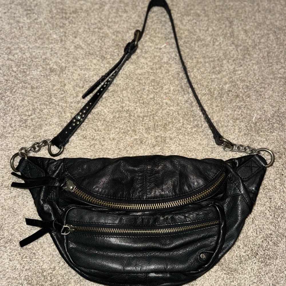 Free People Black Archer Sling Bag